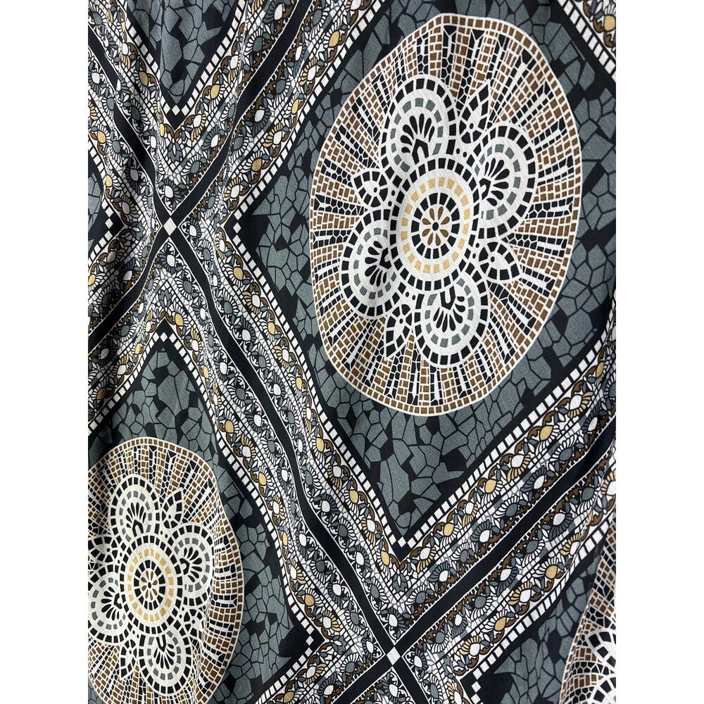 Boho Medallion Print Midi Skirt Medium Pull On Comfortable Flowy A Line - Picture 3 of 5
